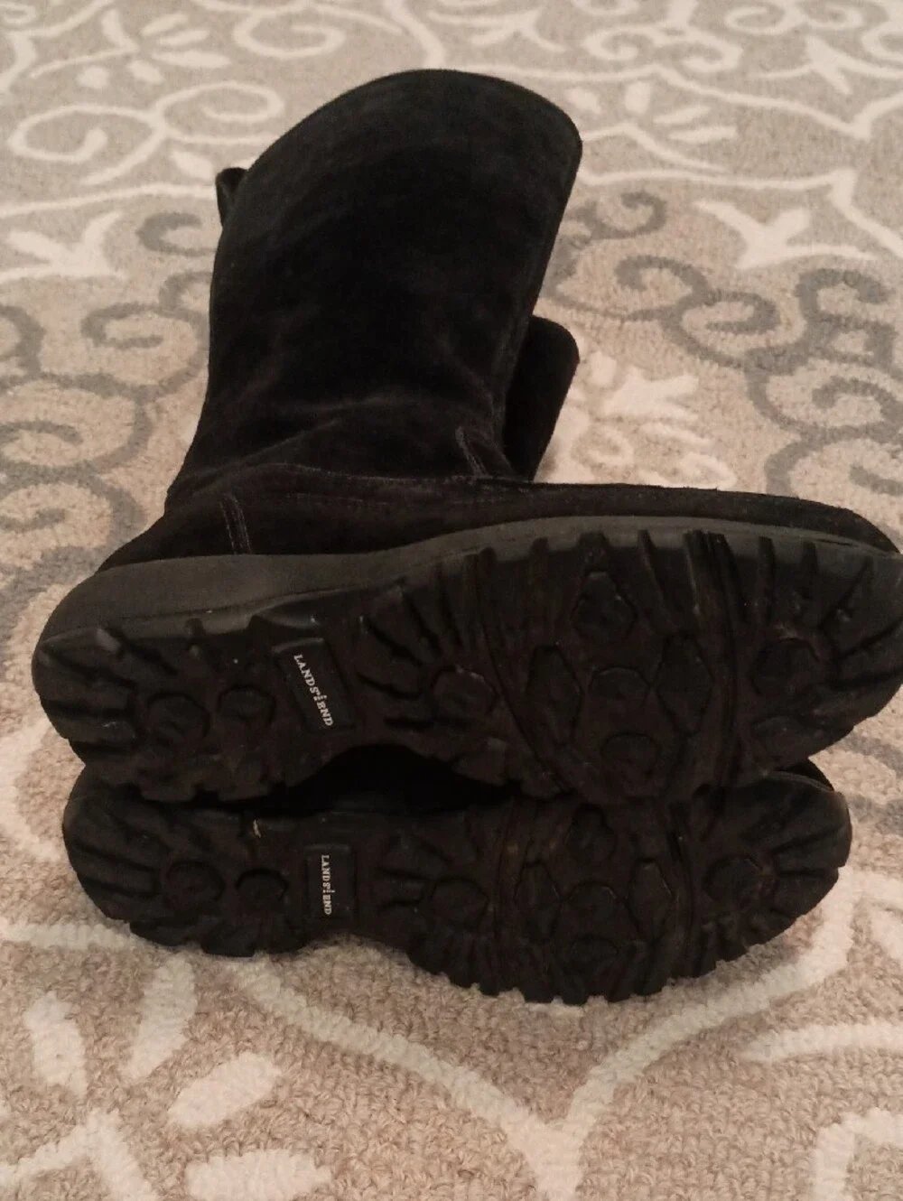 Lands End Lined Suede Boots